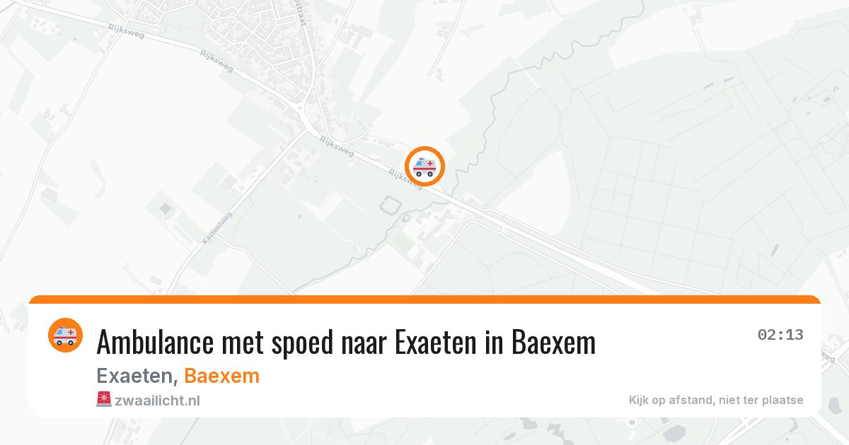 Ambulance met spoed naar Exaeten in Baexem — 6 jul 2026