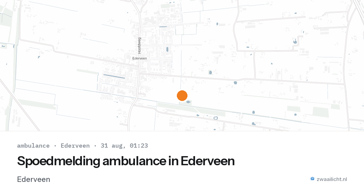 Spoedmelding ambulance in Ederveen — 30 aug 2026