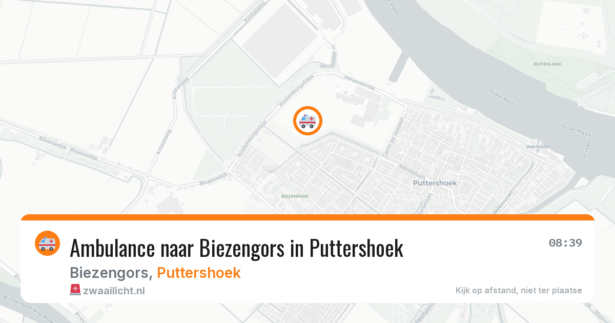 Ambulance naar Biezengors in Puttershoek — 10 jul 2026