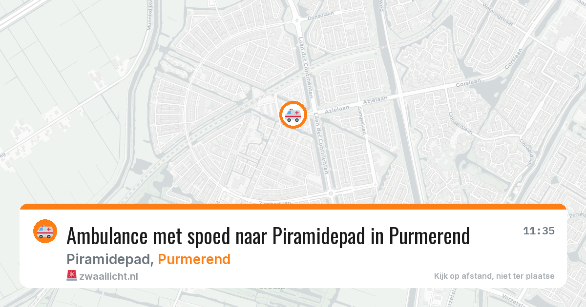 Ambulance met spoed naar Piramidepad in Purmerend — 2 aug 2026