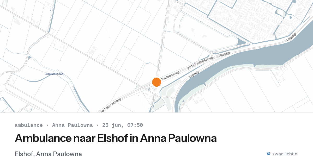 Ambulance naar Elshof in Anna Paulowna — 25 jun 2026