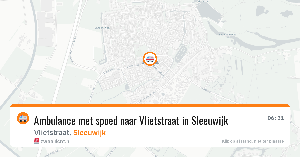 Ambulance met spoed naar Vlietstraat in Sleeuwijk — 22 jun 2026