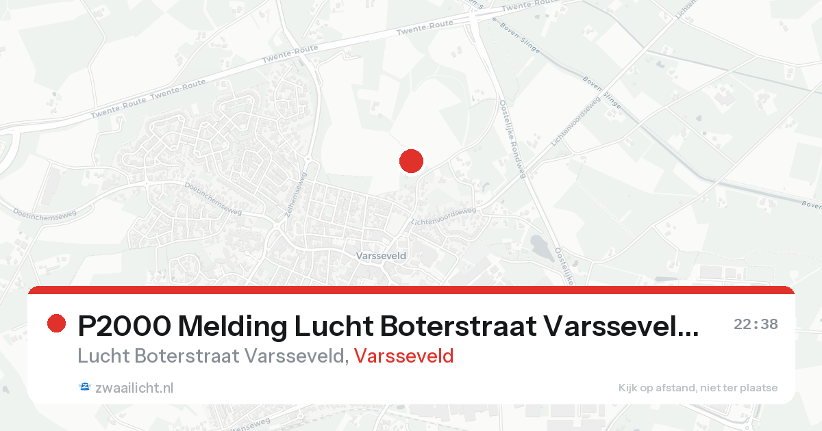 P2000 Melding Lucht Boterstraat Varsseveld, Varsseveld — 7 feb 2026