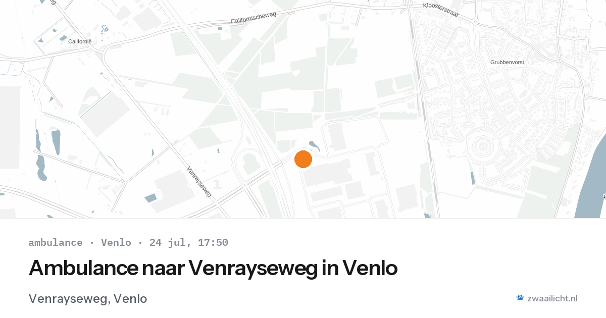 Ambulance naar Venrayseweg in Venlo — 24 jul 2026