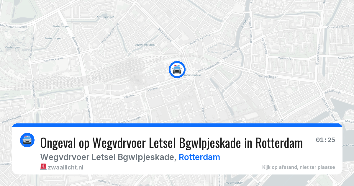 Ongeval op Wegvdrvoer Letsel Bgwlpjeskade in Rotterdam — 11 apr 2026