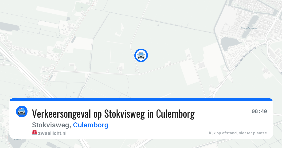 Verkeersongeval op Stokvisweg in Culemborg — 12 aug 2026