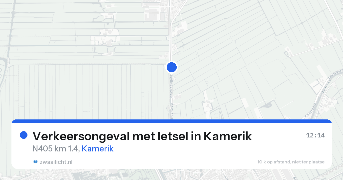 Verkeersongeval met letsel in Kamerik — 16 aug 2026