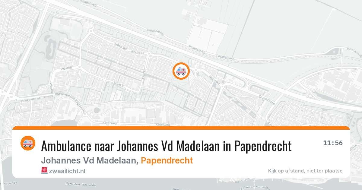 Ambulance naar Johannes Vd Madelaan in Papendrecht — 27 mei 2026