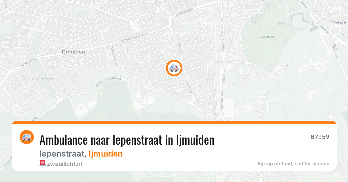 Ambulance naar Iepenstraat in Ijmuiden — 25 apr 2026