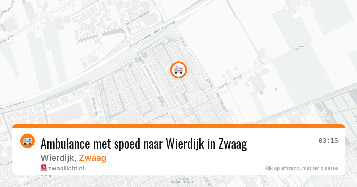 Ambulance met spoed naar Wierdijk in Zwaag — 23 mrt 2026