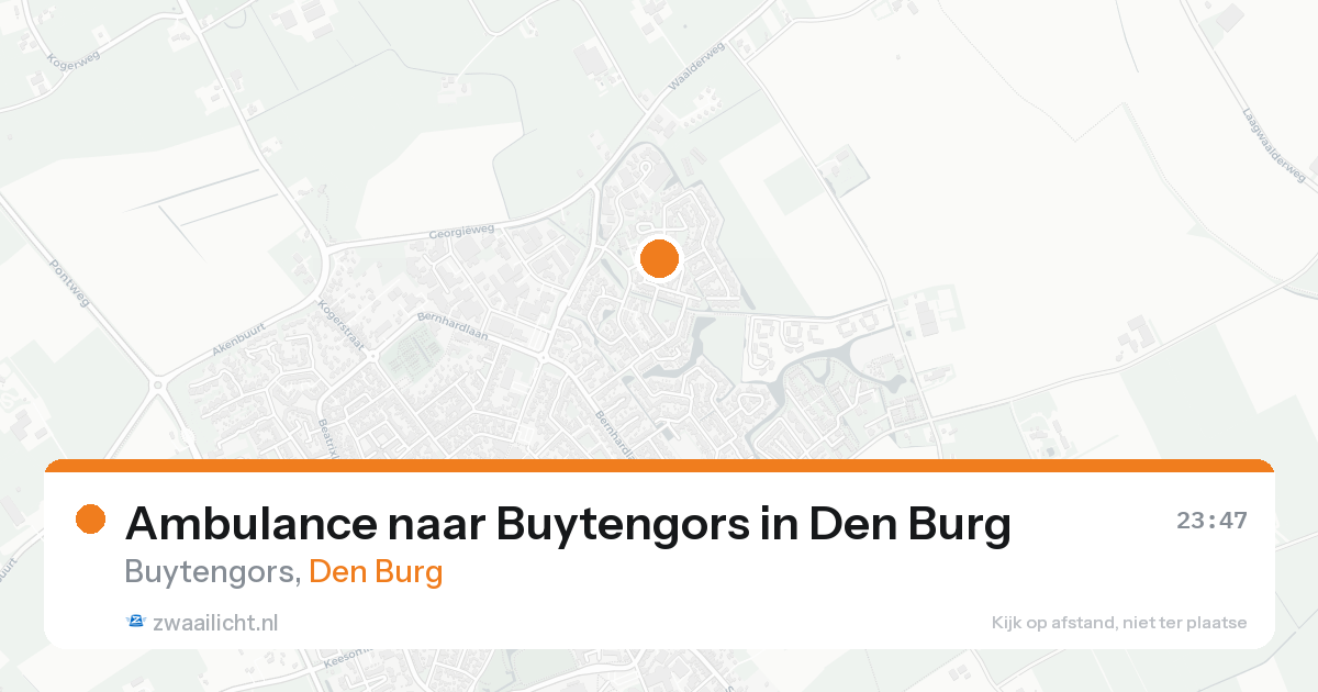 Ambulance naar Buytengors in Den Burg — 16 aug 2026
