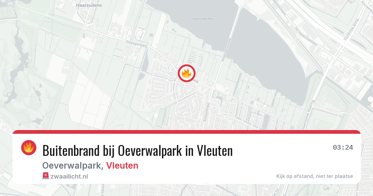 Buitenbrand bij Oeverwalpark in Vleuten — 3 mei 2026
