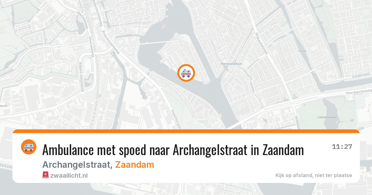 Ambulance met spoed naar Archangelstraat in Zaandam — 13 aug 2026
