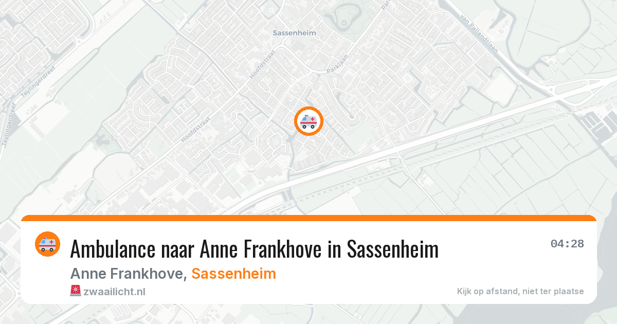 Ambulance naar Anne Frankhove in Sassenheim — 23 jul 2026