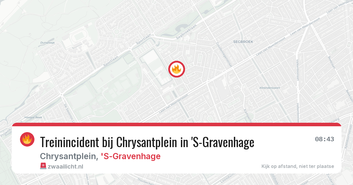 Treinincident bij Chrysantplein in 'S-Gravenhage — 31 mrt 2026