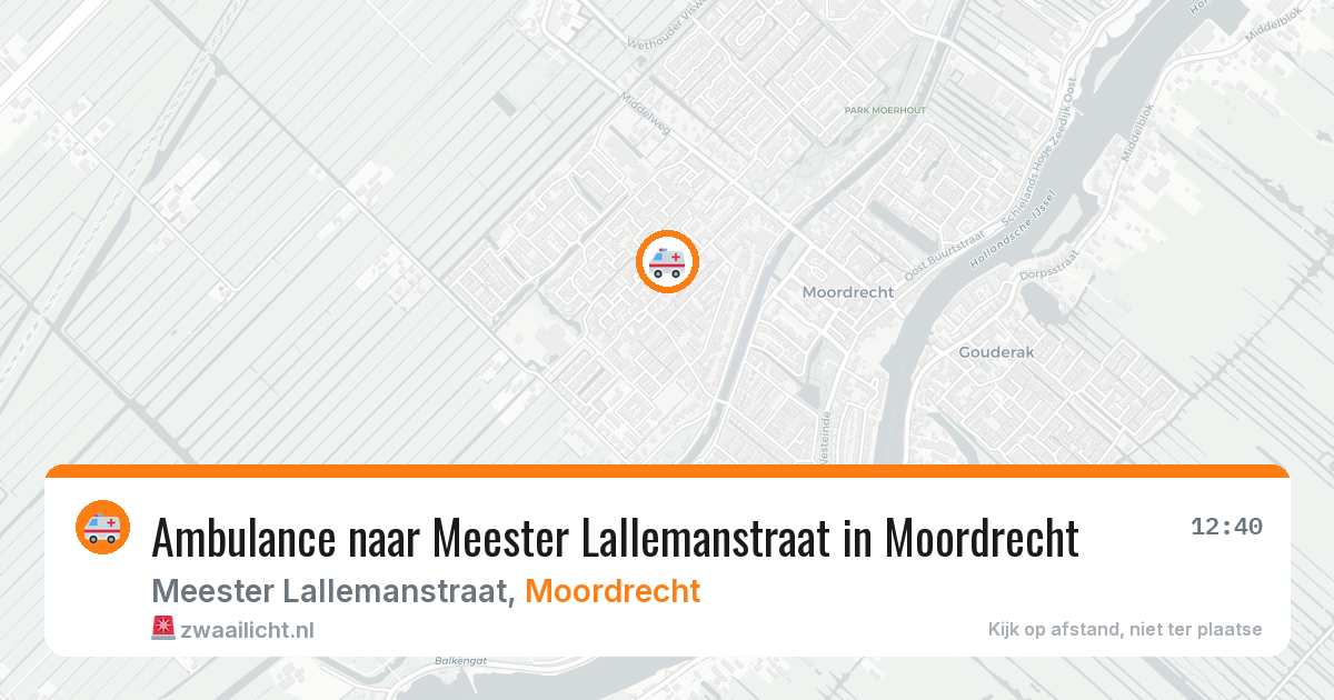 Ambulance naar Meester Lallemanstraat in Moordrecht — 28 apr 2026