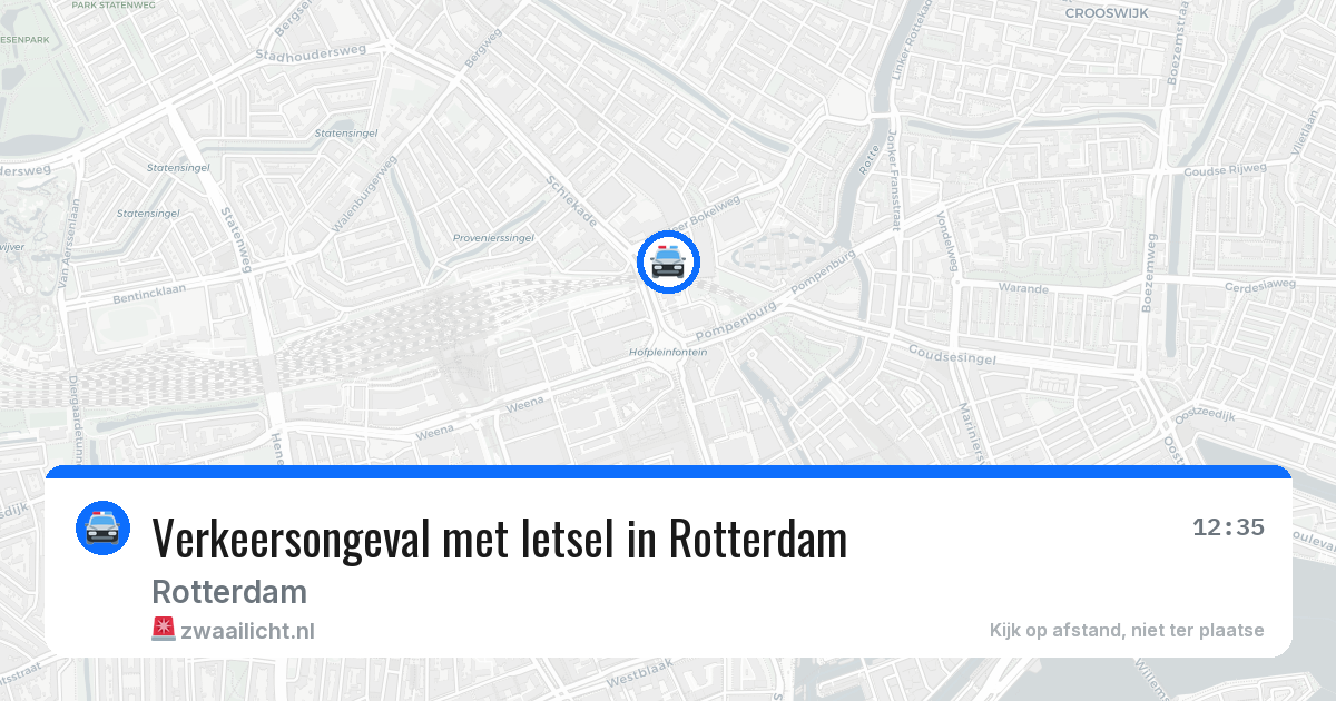 Verkeersongeval met letsel in Rotterdam — 13 jun 2026