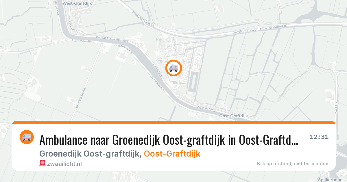 Ambulance naar Groenedijk Oost-graftdijk in Oost-Graftdijk — 6 jul 2026