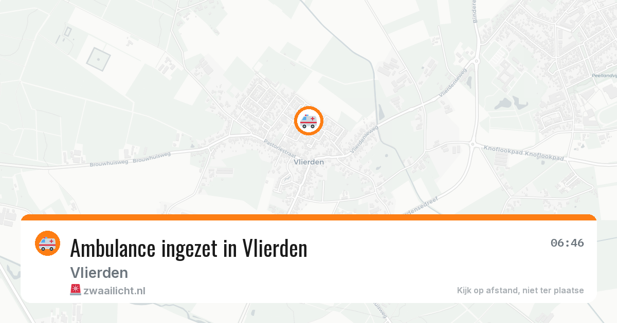 Ambulance ingezet in Vlierden — 22 mrt 2026