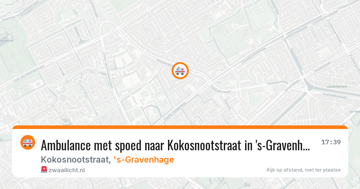 Ambulance met spoed naar Kokosnootstraat in 's-Gravenhage — 15 mrt 2026