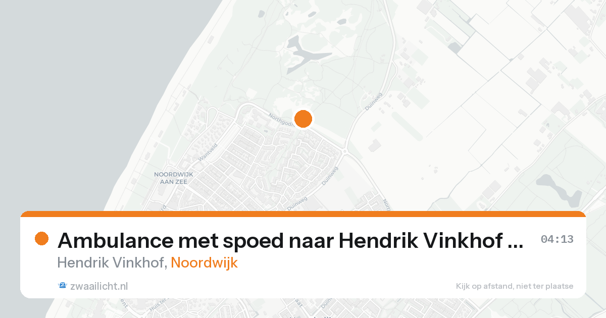 Ambulance met spoed naar Hendrik Vinkhof in Noordwijk — 15 aug 2026