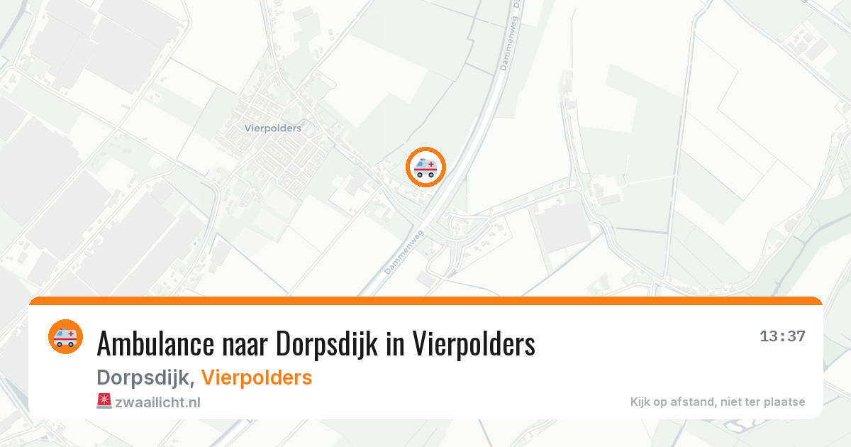 Ambulance naar Dorpsdijk in Vierpolders — 22 jul 2026