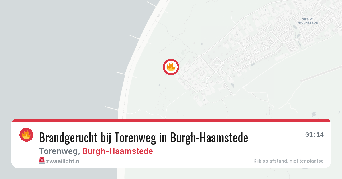Brandgerucht bij Torenweg in Burgh-Haamstede — 29 jul 2026
