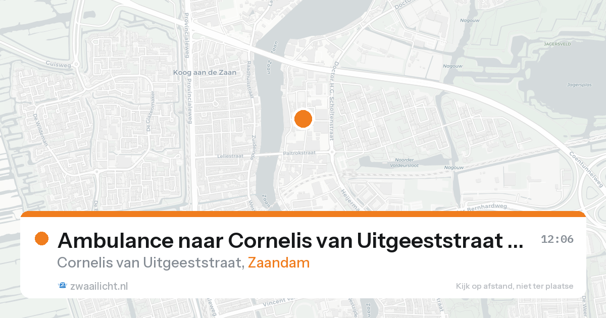 Ambulance naar Cornelis van Uitgeeststraat in Zaandam — 19 aug 2026