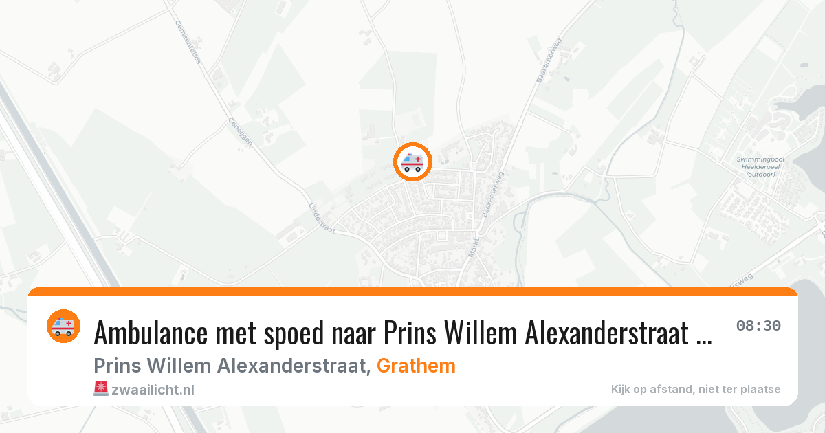 Ambulance met spoed naar Prins Willem Alexanderstraat in Grathem — 17 mrt 2026