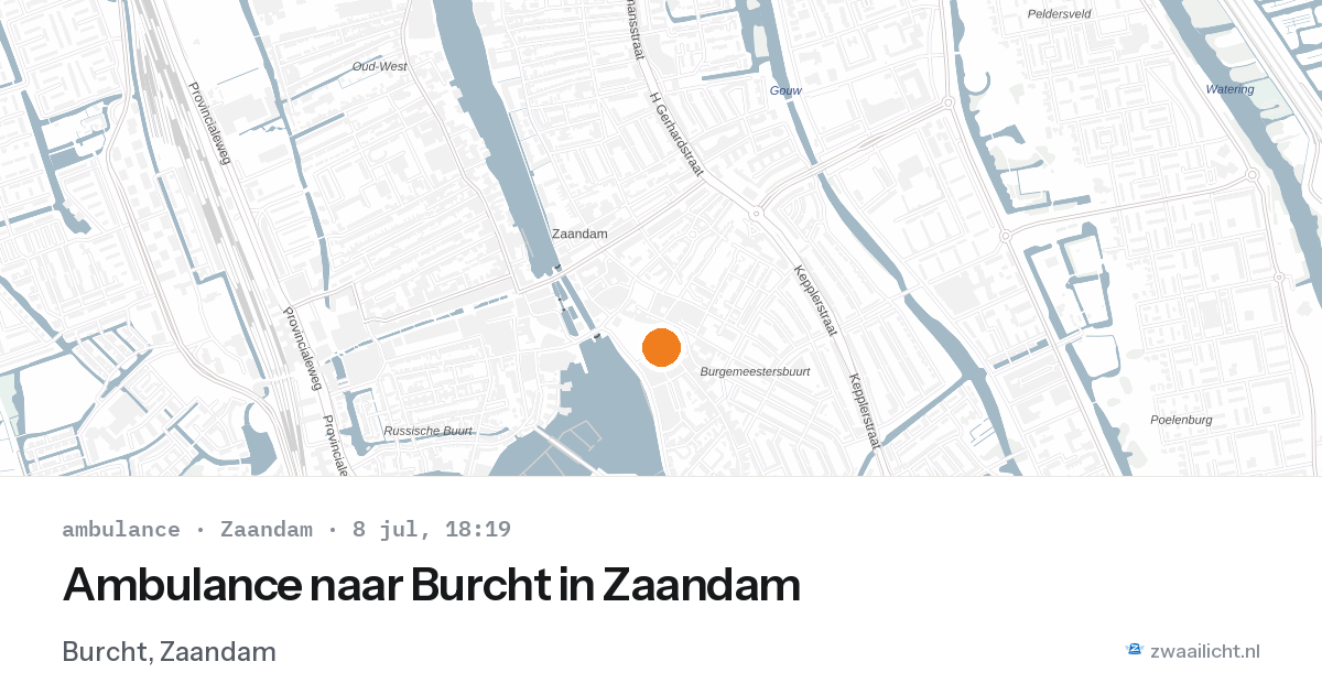 Ambulance naar Burcht in Zaandam — 8 jul 2026