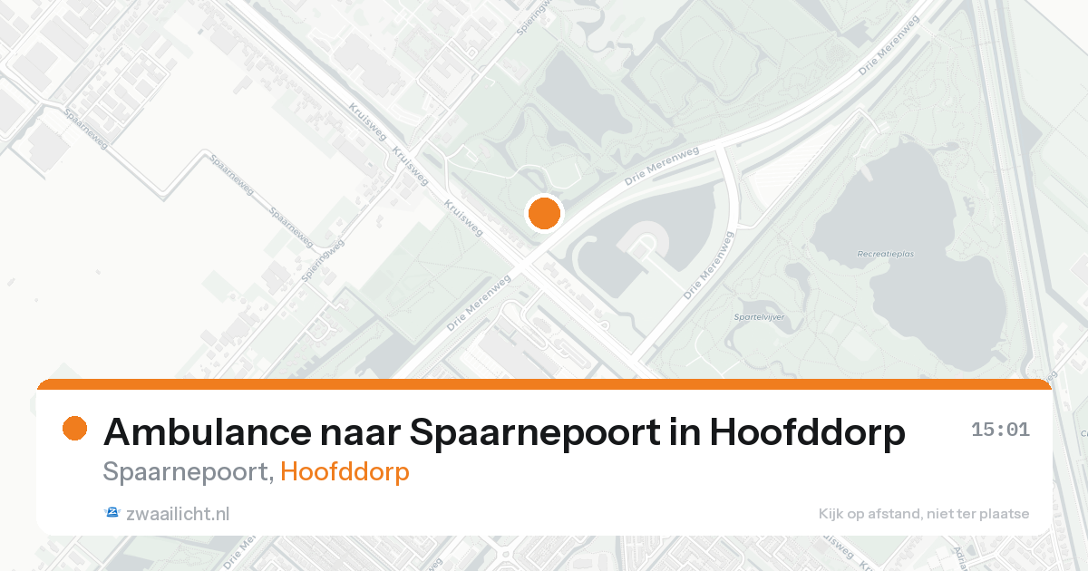 Ambulance naar Spaarnepoort in Hoofddorp — 14 mei 2026