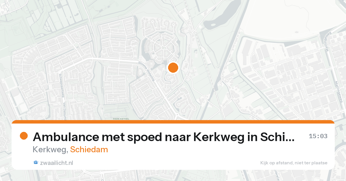 Ambulance met spoed naar Kerkweg in Schiedam — 18 aug 2026