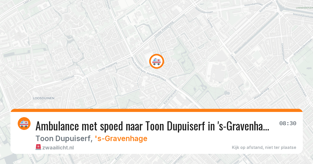 Ambulance met spoed naar Toon Dupuiserf in 's-Gravenhage — 29 apr 2026