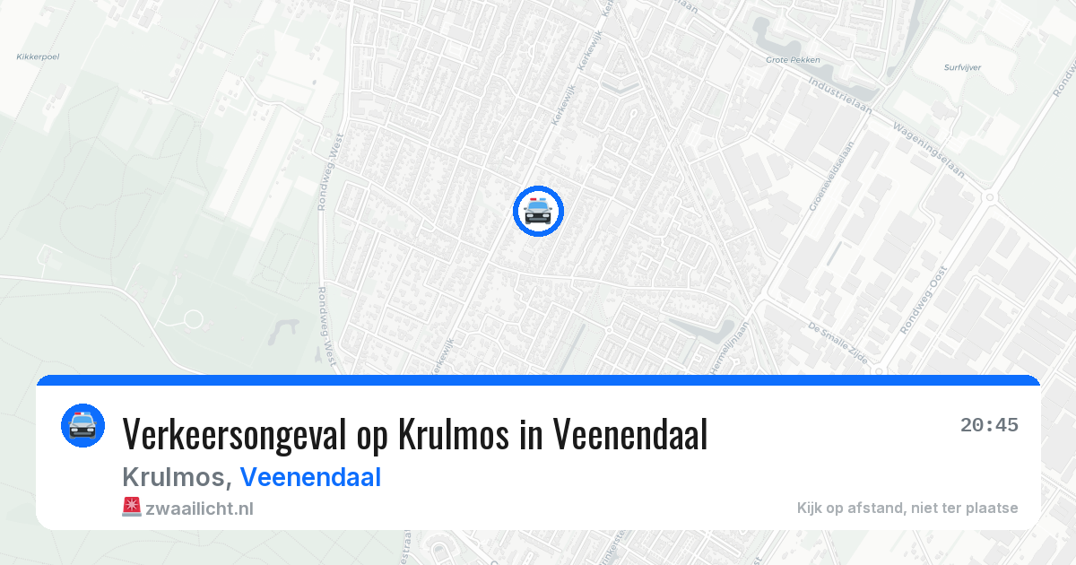 Verkeersongeval op Krulmos in Veenendaal — 1 apr 2026