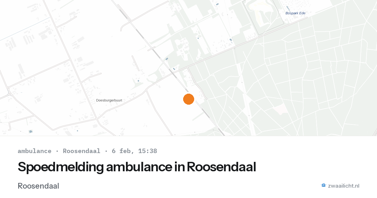 Spoedmelding ambulance in Roosendaal — 6 feb 2026