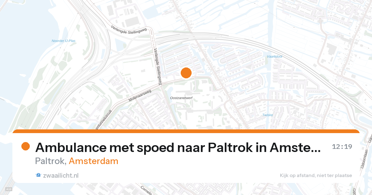 Ambulance met spoed naar Paltrok in Amsterdam — 28 aug 2026