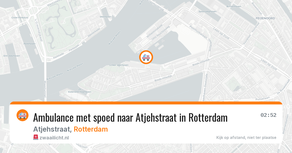Ambulance met spoed naar Atjehstraat in Rotterdam — 8 jun 2026