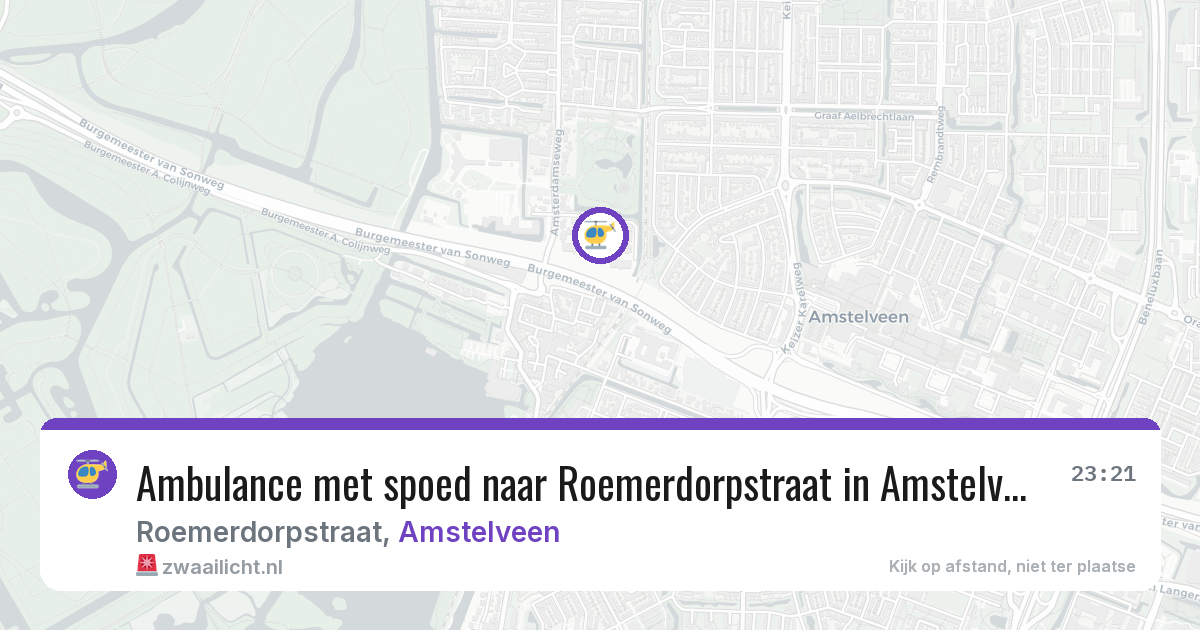 Ambulance met spoed naar Roemerdorpstraat in Amstelveen — 8 apr 2026