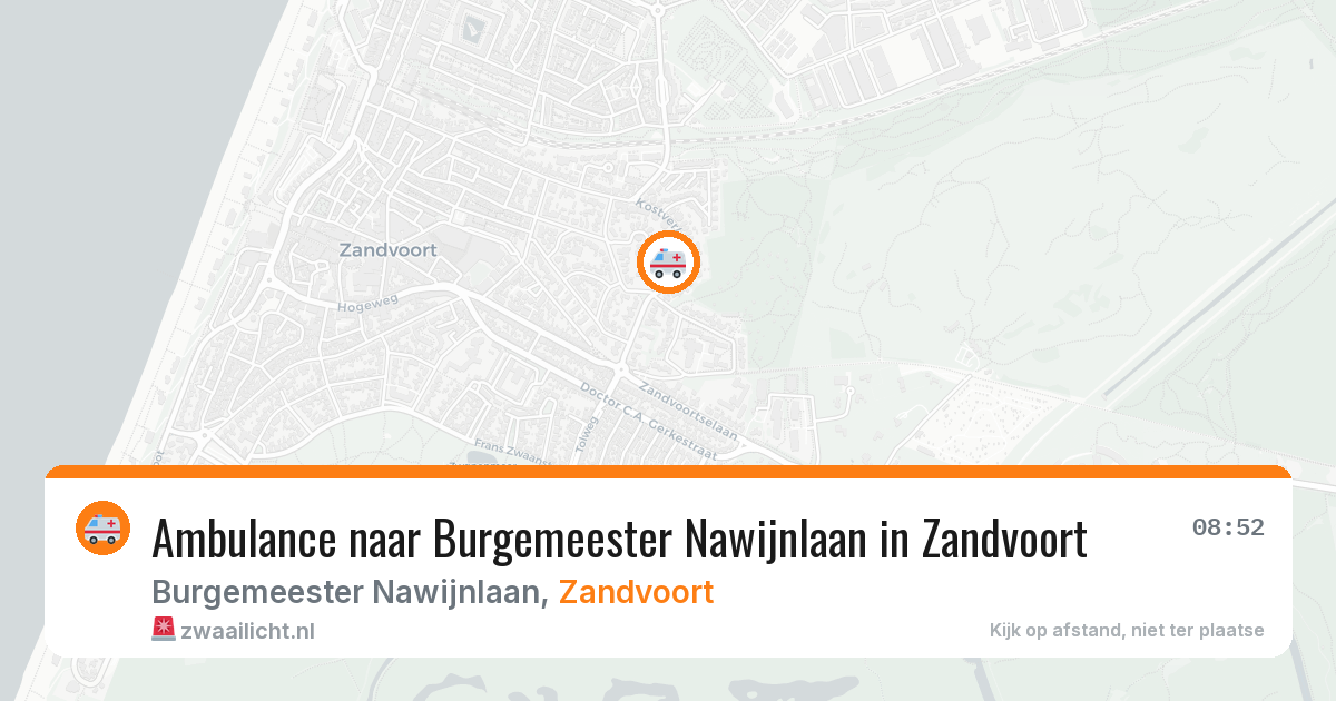 Ambulance naar Burgemeester Nawijnlaan in Zandvoort — 23 mrt 2026
