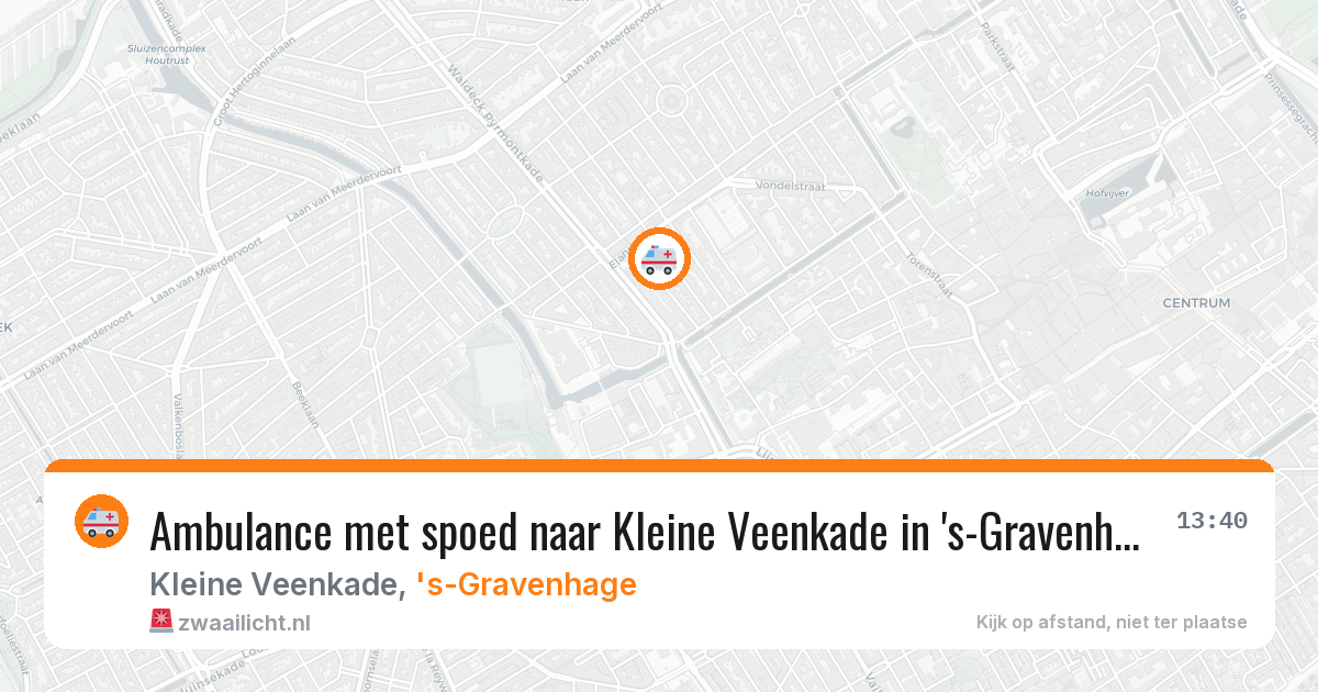 Ambulance met spoed naar Kleine Veenkade in 's-Gravenhage — 25 mrt 2026