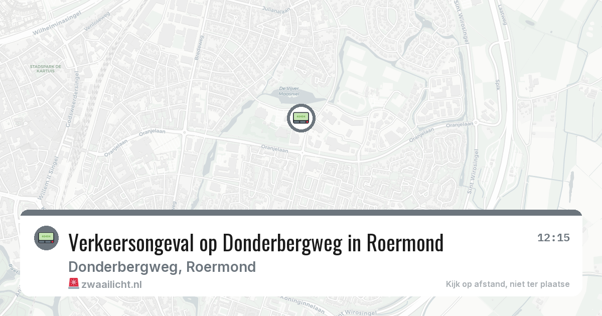 Verkeersongeval op Donderbergweg in Roermond — 12 jul 2026