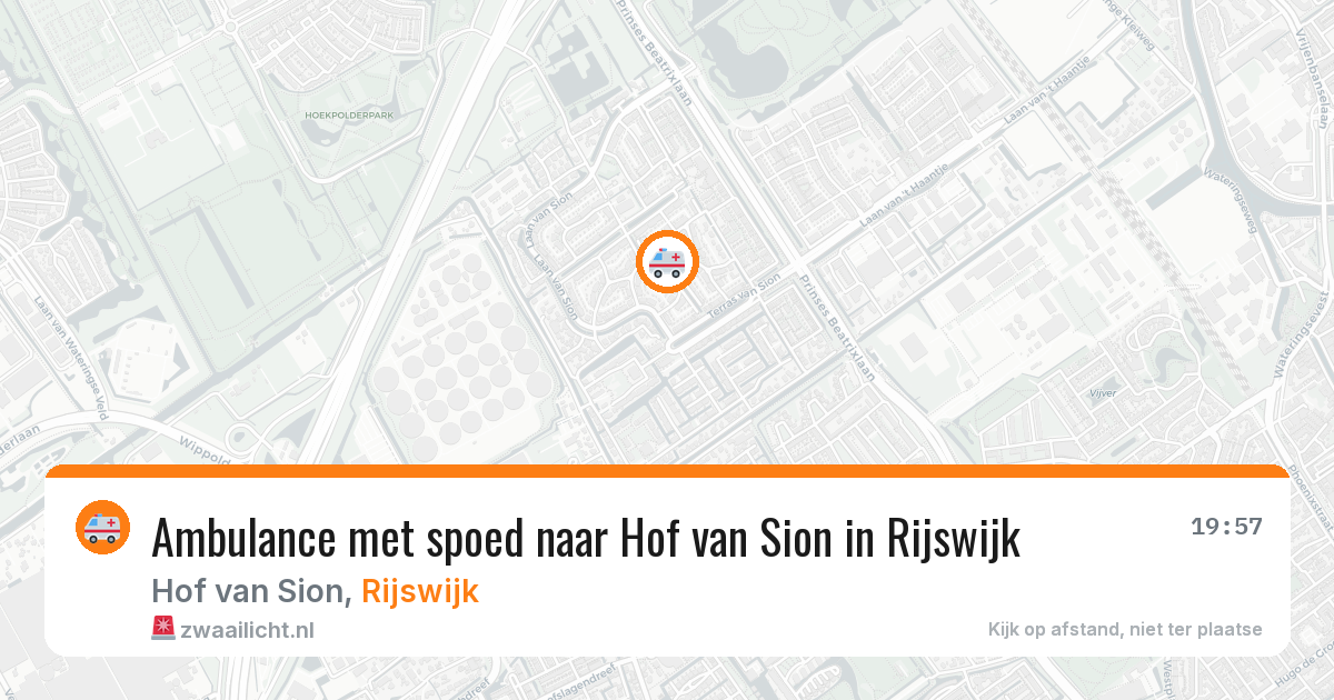 Ambulance met spoed naar Hof van Sion in Rijswijk — 18 jan 2026