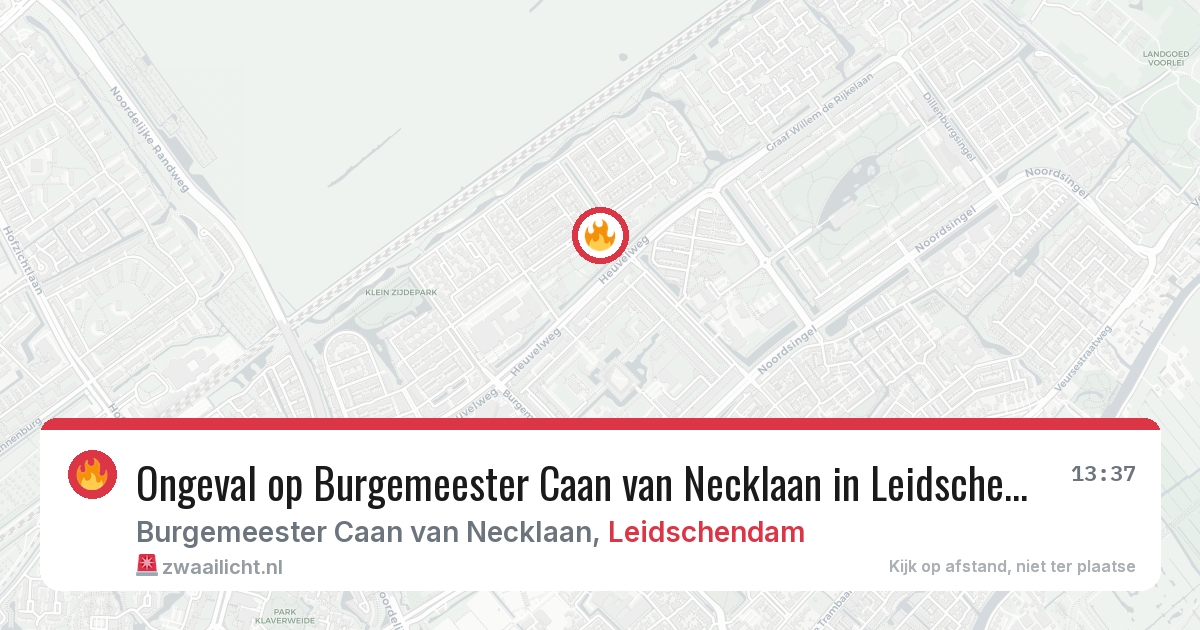 Ongeval op Burgemeester Caan van Necklaan in Leidschendam — 12 mrt 2026