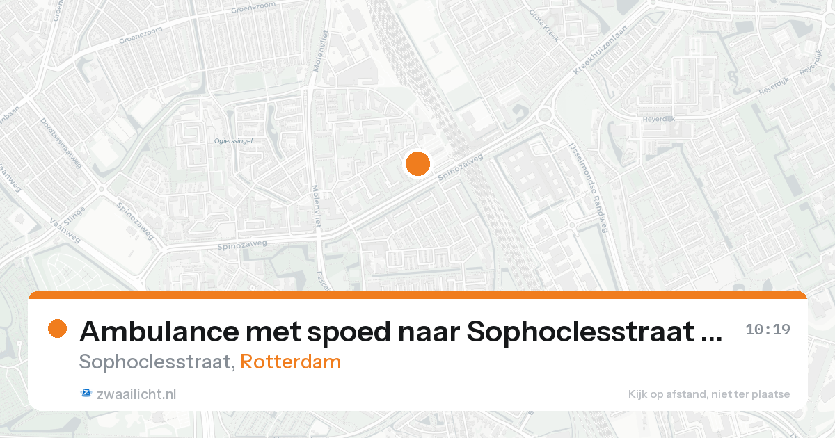Ambulance met spoed naar Sophoclesstraat in Rotterdam — 16 aug 2026