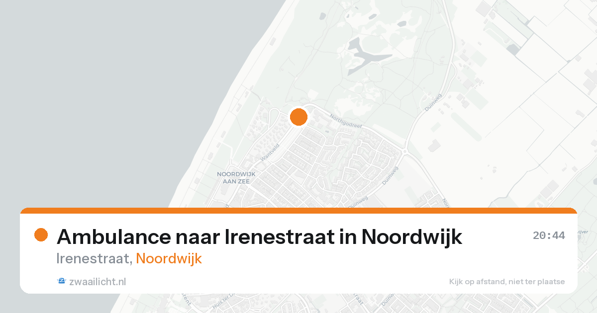 Ambulance naar Irenestraat in Noordwijk — 23 aug 2026