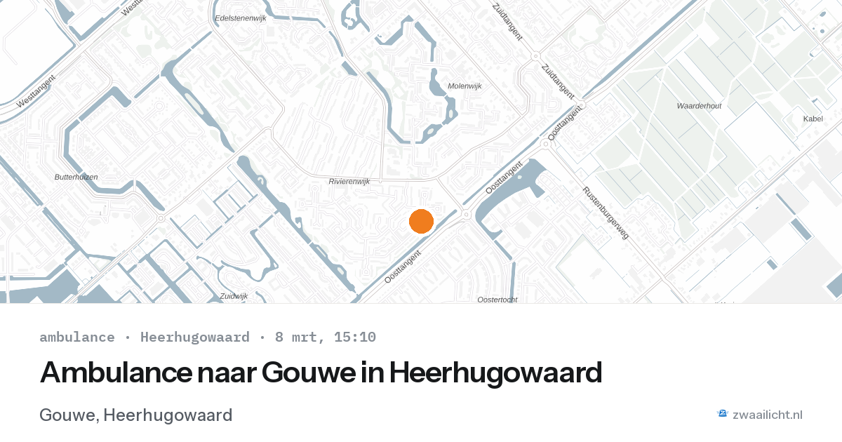 Ambulance naar Gouwe in Heerhugowaard — 8 mrt 2026