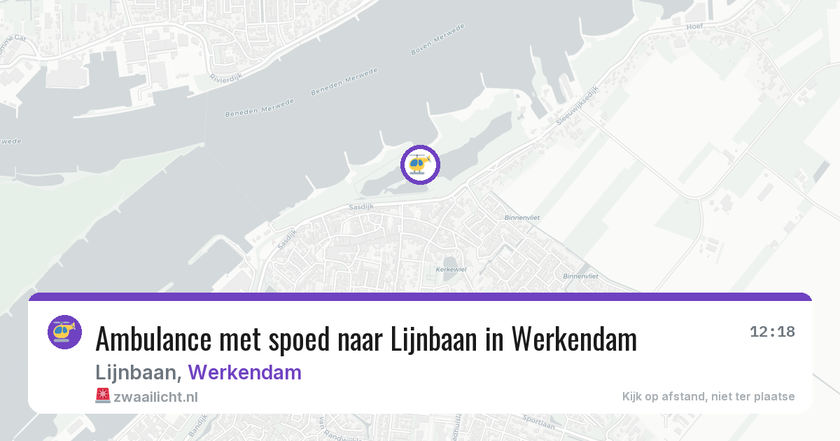 Ambulance met spoed naar Lijnbaan in Werkendam — 3 jul 2026