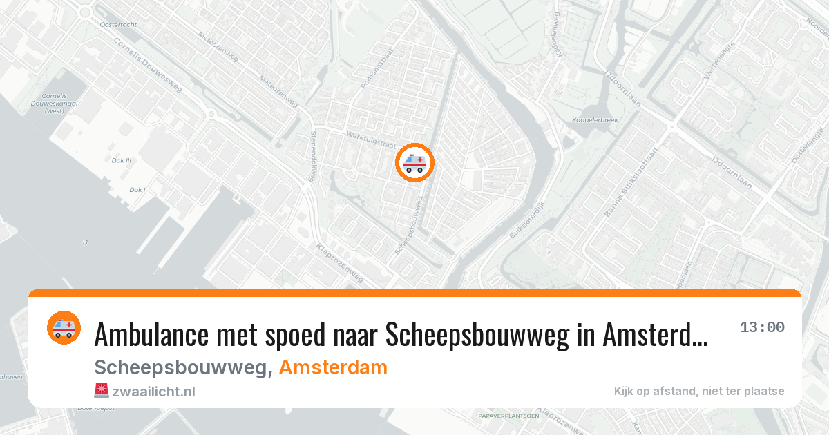 Ambulance met spoed naar Scheepsbouwweg in Amsterdam — 5 jul 2026
