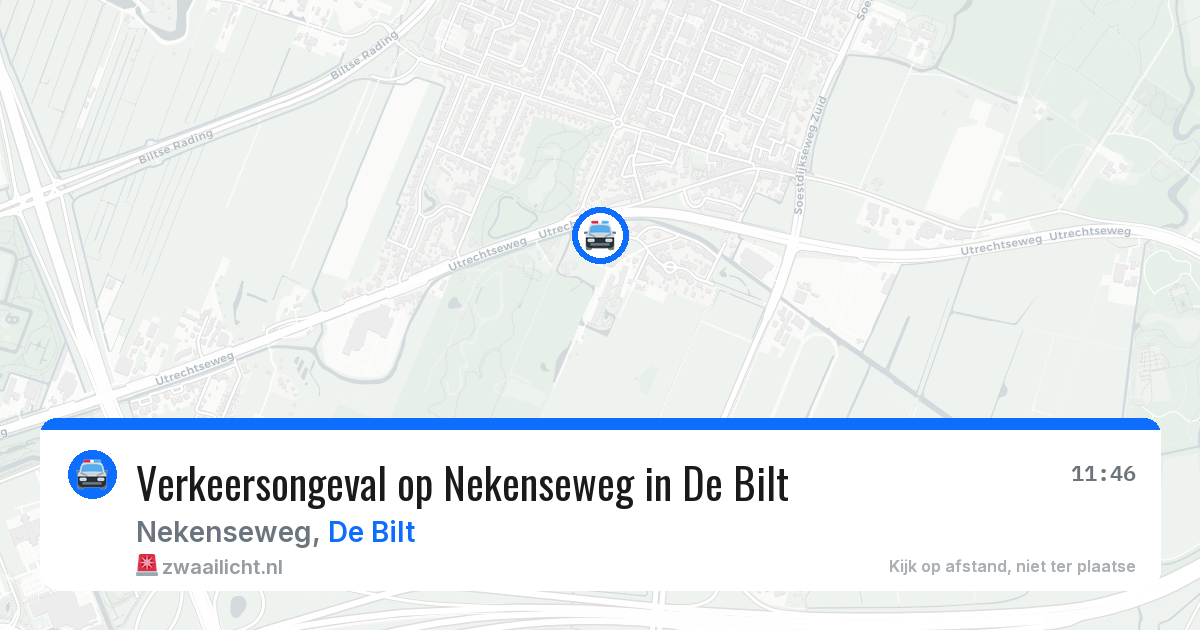 Verkeersongeval op Nekenseweg in De Bilt — 2 jul 2026