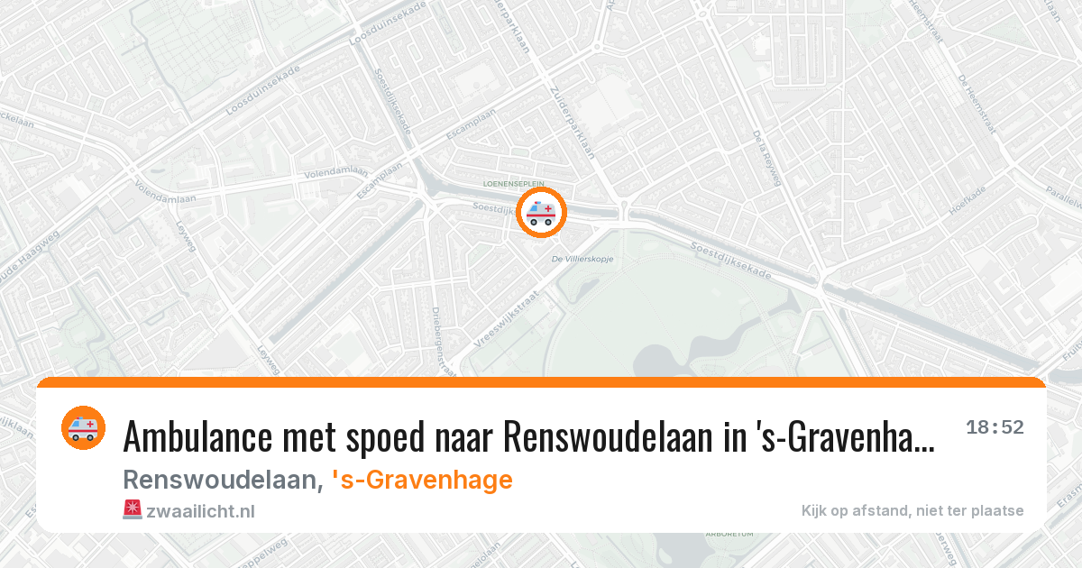 Ambulance met spoed naar Renswoudelaan in 's-Gravenhage — 28 mrt 2026